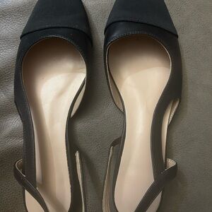 Elegant Black Women's Slingback Flats